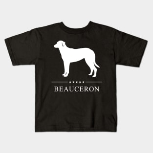 Beauceron Dog White Silhouette Kids T-Shirt